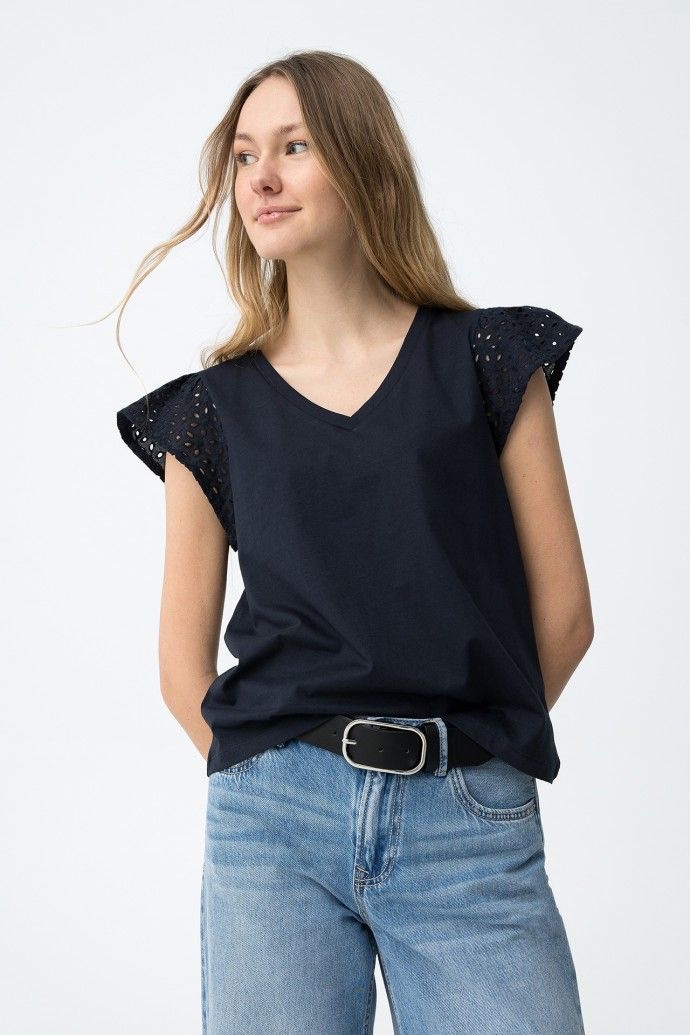 Camiseta Graciosa Azul Marino