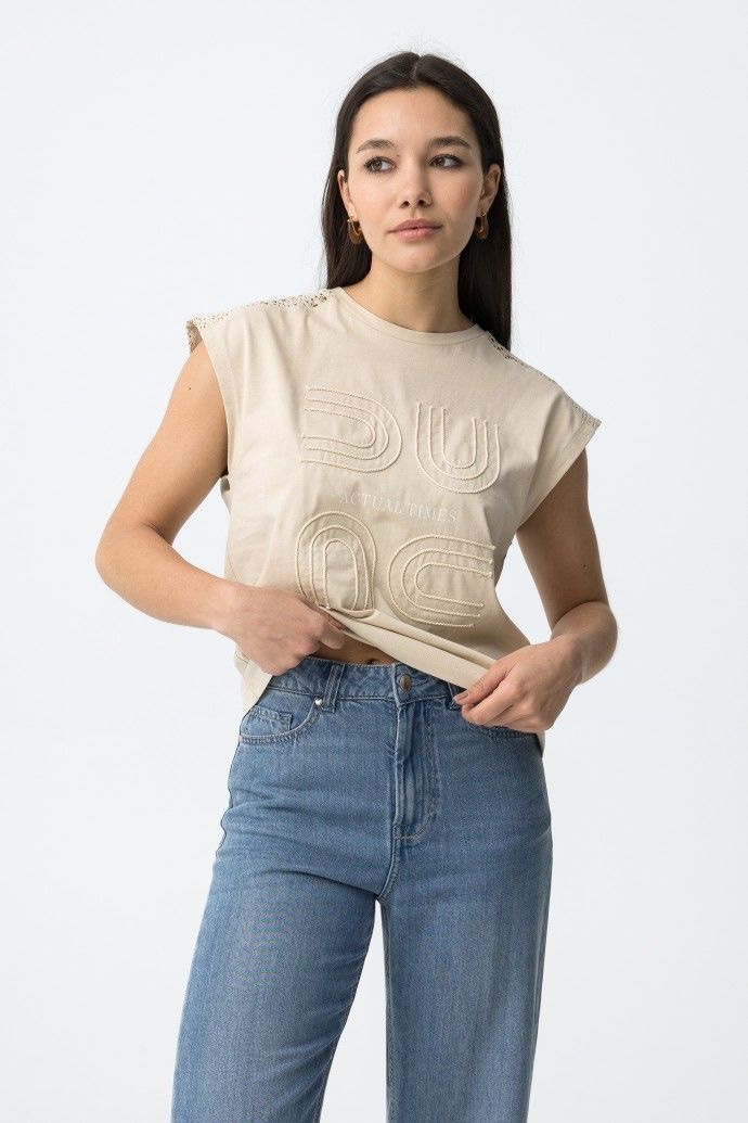 Camiseta Jellicent Beige