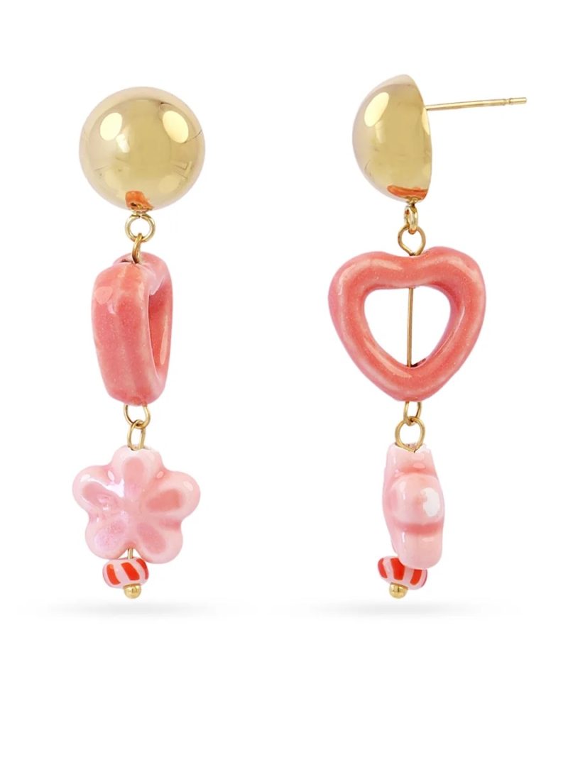Pendientes largos Trencadis Rosa